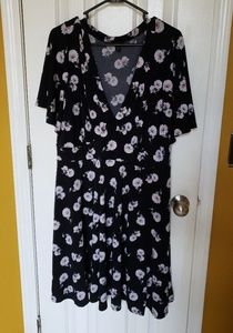 Torrid black and pink floral sundress